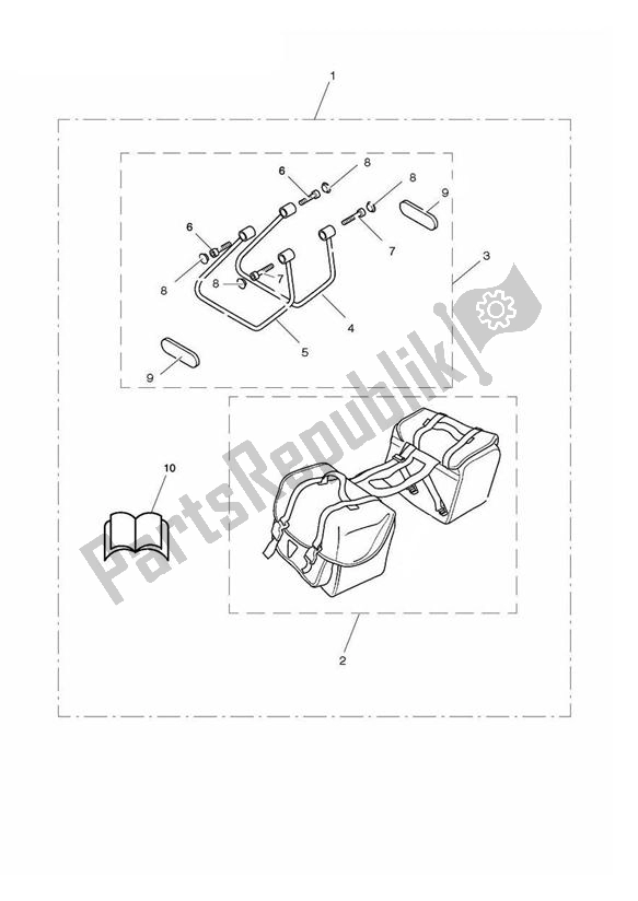 Tutte le parti per il Pannier Kit. Soft, Type B del Triumph America Carburettor 790 2002 - 2007